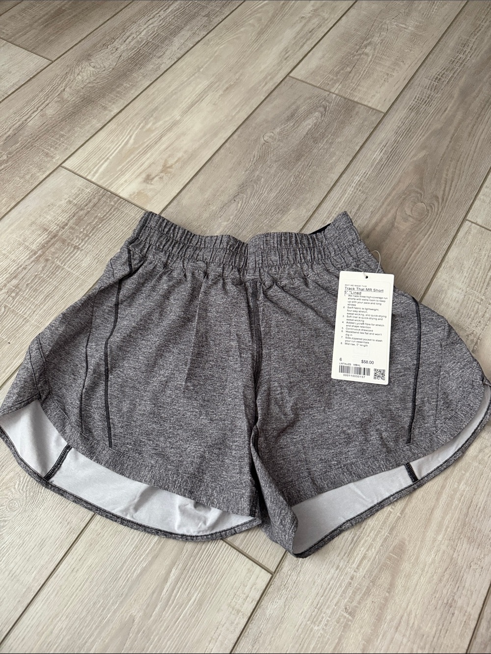 lululemon athletica Women’s Heather Gray Running Shorts